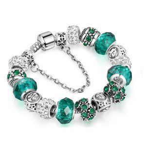 Miss's European Charm Bracelet Libra Crystal Beads Fashion Jewelry